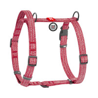 Шлейка для собак Collar из хлопка с QR-паспортом, H-образная, светоотражающая, красная, S, ширина 15 мм, обхват A 36–42 см, B 35–50 см, 25913