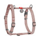 Шлейка для собак Collar из хлопка с QR-паспортом, H-образная, светоотражающая, коричневая, M, ширина 20 мм, обхват A 43–60 см, B 50–80 см, 25926