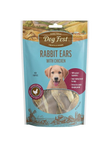 Лакомство для собак PF Dog Fest кроличье ухо с курицей, 90 г