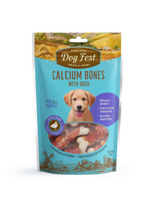 Лакомство для собак PF Dog Fest кальциевая косточка с уткой, 90 г, прикорм