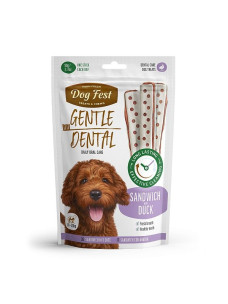 Лакомство для собак PF Dog Fest сендвич с уткой для чистки зубов, 90 г