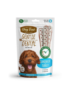 Лакомство для собак PF Dog Fest сендвич с индейкой для чистки зубов, 90 г