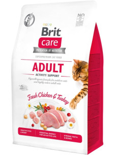 Корм Brit Care Cat Adult Activity Support з м'ясом курки та індички для активних і вуличних котів 400 г
