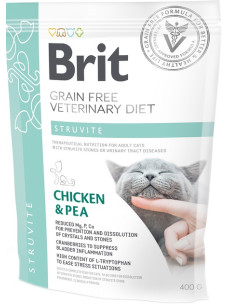 Корм Brit GF Veterinary Diets Cat Struvite для котів із захворюваннями сечовивідних шляхів 400 г
