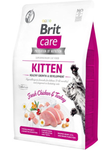 Корм Brit Care Cat GF Kitten Growth & Developmen з куркою та індичкою для кошенят 400 г