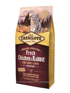 Сухой корм Carnilove Cat Fresh Chicken & Rabbit for Adult для взрослых кошек с курицей и кроликом 6кг