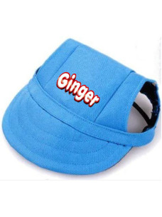 Кепка для собак GINGER синяя бейсболка с регулируемой затяжкой M ОГ-35см