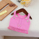 Сарафан Ginger коттон с бахромой розовый M ОГ-40 Д-30см