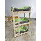 Лежак-поличка для тварин Ginger Shelf BOX LIGHT дерево на 3 яруси + 3 лежаки, 380х610х1000 мм ЛП3