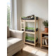 Лежак-поличка для тварин Ginger Shelf BOX LIGHT дерево на 3 яруси + 3 лежаки, 380х610х1000 мм ЛП3