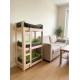 Лежак-поличка для тварин Ginger Shelf BOX LIGHT дерево на 3 яруси + 3 лежаки, 380х610х1000 мм ЛП3