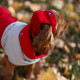 Шапка для собак Hat-Dog акрил червона з регульованою затяжкою 2/S