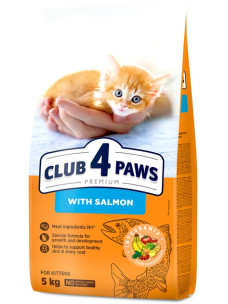 Club 4 Paws Преміум повнораціонний сухий корм для кошенят з лососем 5 кг