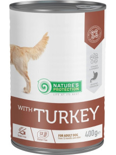 Вологий корм для дорослих собак Nature's Protection Sensitive with Turkey з індичкою 400 г (KIK45601)