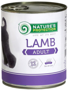 Вологий корм для собак Nature's Protection Adult Lamb з ягням 800 г (KIK24632)