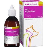 Ото лосьйон краплі для чищення вух для котів собак гризунів BioTestLab 100 мл