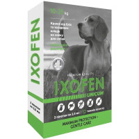 Краплі Unicum Ixofen проти іксодових кліщів, бліх та комарів для собак 10-25 кг (3 піп. по 2,5 мл.)