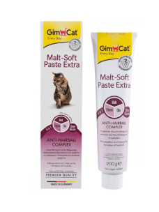 Мальт-паста для тварин GimCat Malt-Soft Extra для виведення шерсті зі шлунка котів, 200 г