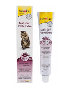 Мальт-паста для тварин GimCat Malt-Soft Extra для виведення шерсті зі шлунка котів, 50 г