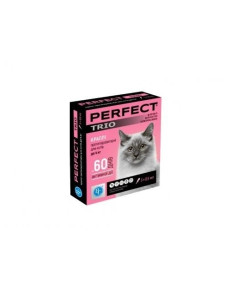 Краплі протипаразитарні PerFect TRIO для котів до 4 кг, 3 піпетки по 0.6 мл Ветсинтез