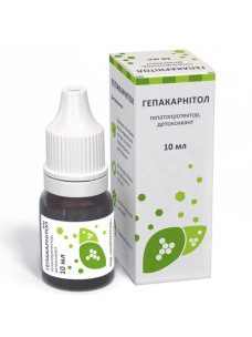 Гепакарнітол вітамінна добавка для тварин для покращення процесів метаболізму та детоксикації печінки, 10мл (краплі) BioTestLab