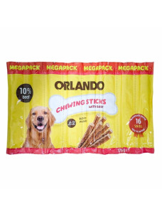 Ласощі для собак Orlando with beef м'ясні палички для собак з яловичиною 16 паличок