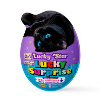 Премиальное мясное лакомство с сюрпризом для котов Lucky Surprise Кусочки вяленного утиного мяса, киндер-сюрприз для животных Lucky Star