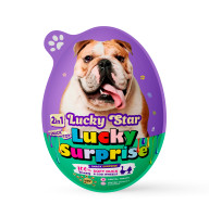 Преміальні м'ясні ласощі з сюрпризом для собак Lucky Surprise Міні-роли з м'яким м'ясом качки та тріски, кіндер-сюрприз для тварин Lucky Star