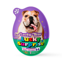 Преміальні м'ясні ласощі з сюрпризом для собак Lucky Surprise Міні-роли з м'яким м'ясом качки та тріски, кіндер-сюрприз для тварин Lucky Star