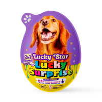 Преміальні м'ясні ласощі з сюрпризом для собак Lucky Surprise М'яка качина гомілка з кальцієвою кісткою, кіндер-сюрприз для тварин Lucky Star