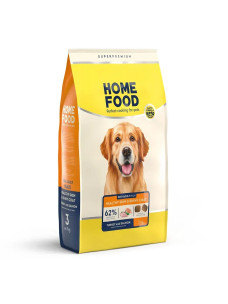 Сухий корм здорова шкіра та блиск шерсті Home Food Індичка та лосось для дорослих собак великих порід, 10 кг