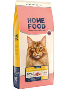 Сухой корм Home Food Телятина, лосось и вяленые томаты для больших пород взрослых кошек 10 кг