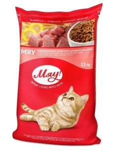 Сухой корм для кошек Мяу карась 11 кг