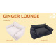 Диван-лежак для котів та собак Ginger Lounge S (Лаунж) ДЖ-018 сірий 60х45см 47433