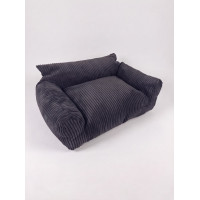 Диван-лежак для котів та собак Ginger Lounge S (Лаунж) ДЖ-018 темно-сірий 60х45см 47656