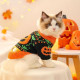 Вязанный свитер для кота или собаки Тыква Halloween (Хеллоуин) черно-оранжевый, размер М, Д-27 ОГ-34см 49120
