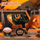 Вязанный свитер для кота или собаки Тыква Halloween (Хеллоуин) черно-оранжевый, размер М, Д-27 ОГ-34см 49120
