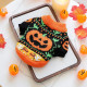 Вязанный свитер для собаки Тыква Halloween (Хеллоуин) черно-оранжевый, размер ХХL, Д-42 ОГ-52см 49123