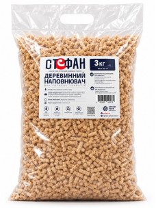 Древесный наполнитель для кошачьих туалетов Стефан, 3 кг, светлая гранула