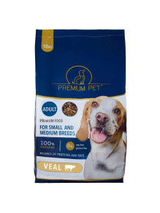 Полноценный сухой корм для собак средних и больших пород Premium Pet с телятиной, 10 кг (Премиум Пет)