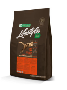 Сухий беззерновий корм Nature's Protection Lifestyle Grain Free Salmon with krill Sterilised Adult Cat (NPLS45800) з лососем та крилем для стерілізованих дорослих котів, 7кг