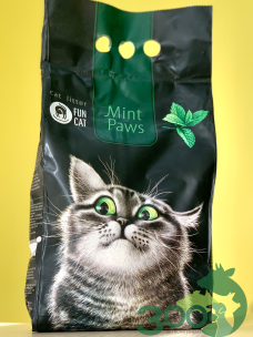 Наполнитель зерновой Fun Cat Mint Paws с ароматом мяты для туалета кошек, 5 л