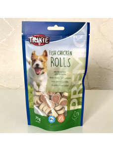 Лакомство для собак TRIXIE 31535 Premio Fish / Chicken Rolls Роллы с курицей и рыбой, 75 г