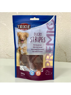 Лакомство для собак TRIXIE 31537 PREMIO Ducky Stripes Вяленые жевательные снеки из филе утиной грудки, 100 г