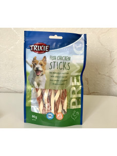 Лакомство для собак Trixie 31747 PREMIO Fish / Chicken Sticks Жевательные палочки с курицей и рыбой, 80 г