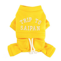 Костюм для собак TRIP TO SAIPAN на флисе желтый S Д-27см ОГ-32см