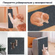 Защитный коврик когтеточка для кошек самоклеющаяся на диван, мебель защита от царапин темно-серая 30х30см