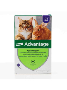 Адвантейдж 80 (Advantage) Bayer спот-он раствор для кошек массой тела более 4 кг, 0,8 мл, 1 пипетка