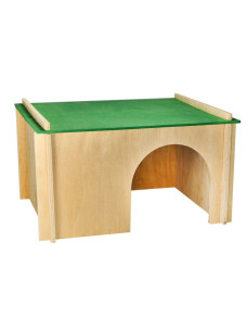 Деревянный домик для грызунов GINGER Кролик 300х230х175 мм