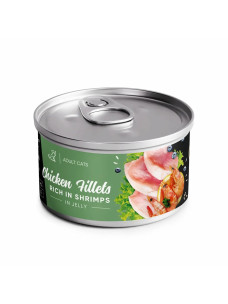 Корм вологий Savory Chicken Fillets rich in Shrimp in Jelly філе курки з креветками в желе для дорослих котів, 70 г